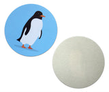 Novel Merk Penguin Vinyl Sticker Decals – 2 Inch Round Individual Cut - Waterproof (10 Pack)