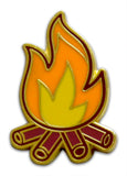 Novel Merk Campfire Lapel Pin, Hat Pin & Tie Tack with Clutch Back (Single Pack)