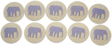 Novel Merk Elephant Vinyl Sticker Decals – 2 Inch Round Individual Cut - Waterproof (10 Pack)