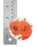Novel Merk Poppy Flower Vinyl Sticker Decals – 2 Inch Round Individual Cut - Waterproof (10 Pack)