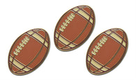 Novel Merk Football - Sports Coach & Player Lapel Pin, Hat Pin & Tie Tack Set - with Clutch Back (3-Foot Ball)