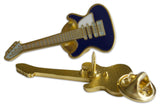 Novel Merk Guitar Lapel Pin, Hat Pin & Tie Tack with Clutch Back (Single Pack)