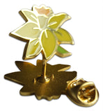 Novel Merk Daffodil Lapel Pin, Hat Pin & Tie Tack with Clutch Back (Single Pack)