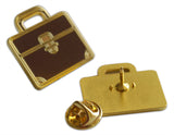 Novel Merk Lawyer & Judge – Icons Lapel Pin, Hat Pin & Tie Tack Set - with Clutch Back (3- Briefcase)