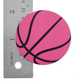 Novel Merk Pink Basketball Sports Vinyl Sticker Decals – 2 Inch Round Individual Cut - Waterproof (10 Pack)
