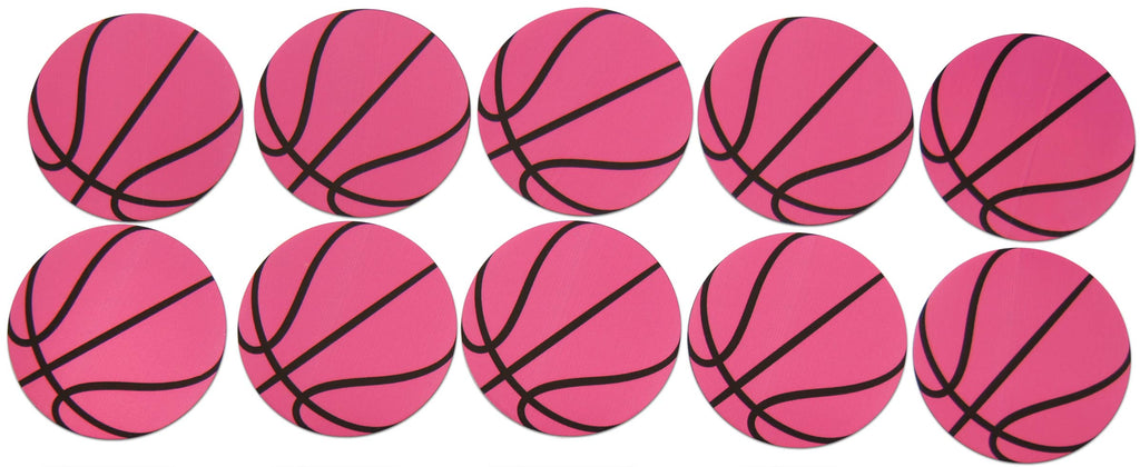 Novel Merk Pink Soccer Vinyl Sticker 2 Inch Round (10 Pack)