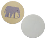 Novel Merk Elephant Vinyl Sticker Decals – 2 Inch Round Individual Cut - Waterproof (10 Pack)