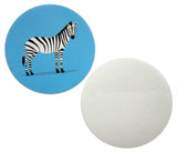 Novel Merk Zebra Vinyl Sticker Decals – 2 Inch Round Individual Cut - Waterproof (10 Pack)