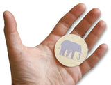 Novel Merk Elephant Vinyl Sticker Decals – 2 Inch Round Individual Cut - Waterproof (10 Pack)