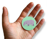 Novel Merk Hippo Vinyl Sticker Decals – 2 Inch Round Individual Cut - Waterproof (10 Pack)