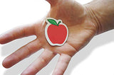 Novel Merk Red Apple Teacher Appreciation Small Refrigerator Magnets Set for Party Favors & Carnival Prizes Miniature Design (12 Pieces)