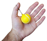 Novel Merk 12 Pack Tennis Ball Yellow Keychains for Kids Party Favors & School Carnival Prizes