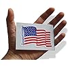 American Flag Patriotic Military Static Cling Window Set Includes Small Rectangle Design in Classic Red, White, & Blue US (1 Piece)