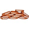 Novel Merk Monkey Brown Safari Animal Party Favor & School Carnival Prize Silicone Rubber Band Wristband Bracelet (12 pieces)