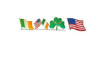 4-Piece Irish & American Flag & Shamrock Lapel or Hat Pin & Tie Tack Set with Clutch Back by Novel Merk,Green,Medium