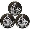 Novel Merk But First Coffee 3 Inch Flat Refrigerator Magnet (Single Pack)