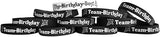 Novel Merk Birthday Boy & Team Birthday Wristbands for Birthday Party Favors & Celebrations Black & White (11 Pieces)