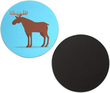Novel Merk Moose 3 Inch Flat Refrigerator Magnet (Single Pack)
