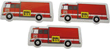 Novel Merk Fire Truck 3.75 Inch Flat Refrigerator Magnet (Single Pack)