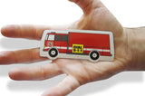 Novel Merk Fire Truck 3.75 Inch Flat Refrigerator Magnet (Single Pack)