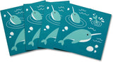 Novel Merk Narwhal 3 Inch Flat Refrigerator Magnet (Single Pack)