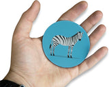 Novel Merk Zebra 3 Inch Flat Refrigerator Magnet (Single Pack)