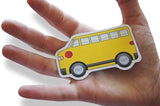 Novel Merk School Bus 3.5 Inch Flat Refrigerator Magnet (Single Pack)
