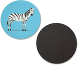 Novel Merk Zebra 3 Inch Flat Refrigerator Magnet (Single Pack)