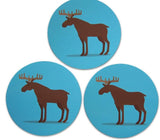 Novel Merk Moose 3 Inch Flat Refrigerator Magnet (Single Pack)