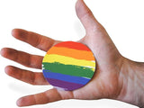 Novel Merk Rainbow Paint 3 Inch Flat Refrigerator Magnet (Single Pack)