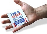 Novel Merk 4th of July 3 Inch Flat Refrigerator Magnet (Single Pack)