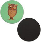 Novel Merk Owl 3 Inch Flat Refrigerator Magnet (Single Pack)