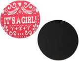 Novel Merk It’s a Girl 3 Inch Flat Refrigerator Magnet (Single Pack)