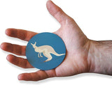 Novel Merk Kangaroo 3 Inch Flat Refrigerator Magnet (Single Pack)