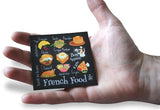 Novel Merk French Food 3 Inch Flat Refrigerator Magnet (Single Pack)
