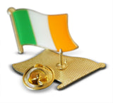 4-Piece Irish & American Flag & Shamrock Lapel or Hat Pin & Tie Tack Set with Clutch Back by Novel Merk,Green,Medium