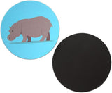 Novel Merk Hippo 3 Inch Flat Refrigerator Magnet (Single Pack)