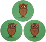 Novel Merk Owl 3 Inch Flat Refrigerator Magnet (Single Pack)