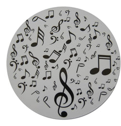 Novel Merk Music Notes 3 Inch Flat Refrigerator Magnet (Single Pack)