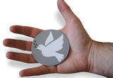 Novel Merk White Dove 3 Inch Flat Refrigerator Magnet (Single Pack)