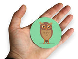Novel Merk Owl 3 Inch Flat Refrigerator Magnet (Single Pack)