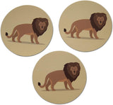Novel Merk Lion 3 Inch Flat Refrigerator Magnet (Single Pack)