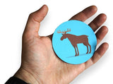 Novel Merk Moose 3 Inch Flat Refrigerator Magnet (Single Pack)