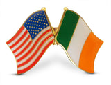 4-Piece Irish & American Flag & Shamrock Lapel or Hat Pin & Tie Tack Set with Clutch Back by Novel Merk,Green,Medium