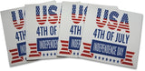 Novel Merk 4th of July 3 Inch Flat Refrigerator Magnet (Single Pack)