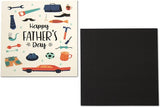Novel Merk Happy Father’s Day 3 Inch Flat Refrigerator Magnet (Single Pack)