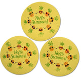Novel Merk Hello Summer Pineapple 3 Inch Flat Refrigerator Magnet (Single Pack)