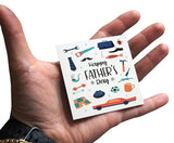 Novel Merk Happy Father’s Day 3 Inch Flat Refrigerator Magnet (Single Pack)