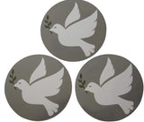 Novel Merk White Dove 3 Inch Flat Refrigerator Magnet (Single Pack)