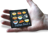 Novel Merk Italian Food 3 Inch Flat Refrigerator Magnet (Single Pack)
